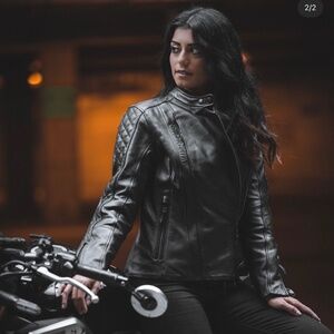 ENGINEHAWK Black Leather Jacket **** BRAND NEW *** never worn